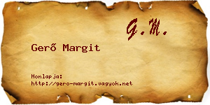 Gerő Margit névjegykártya